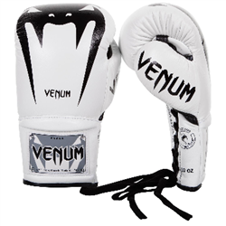 Venum Giant 3.0 Boxing Gloves - Nappa Leather - With Laces - White