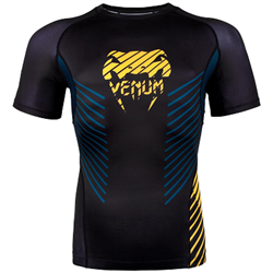 Venum Plasma Rashguard - Short Sleeves - Black/Yellow