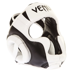 Venum "Absolute 2.0" Headgear - Black & White - Nappa Leather