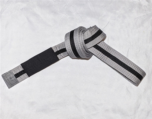 Brazilian Jiu-jitsu Generic Belt - Black Stripe - Gray