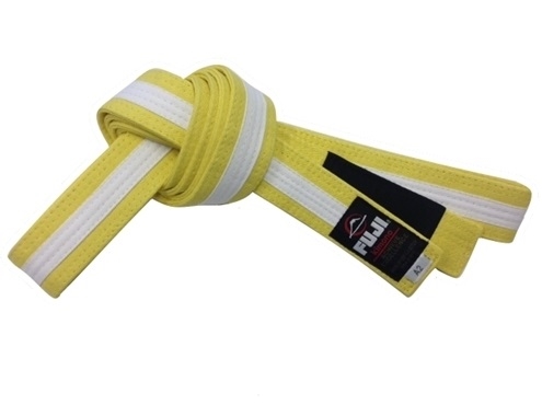 Fuji IBJJF Approved Kids Belt - Yellow / White