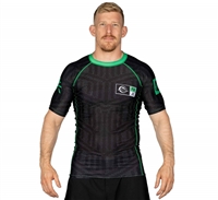 Team FUJI Short Sleeve Rashguard - Black / Green