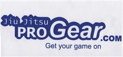 Jiu Jitsu ProGear - Patch - Classic Logo Design - White w/ Blue Design