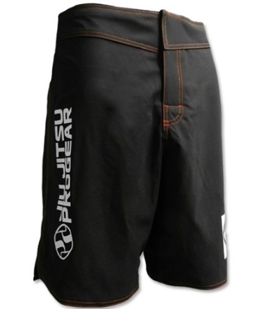 Jiu Jitsu ProGear 2-Way Stretch Shorts - BLACK w/ Red Stitching