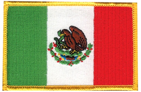 Embroidered Patch Mexico Flag  Embroidered Mexican Patches - Flag
