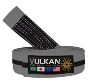 Vulkan Kids Belt - GRAY w/ BLACK Stripe,