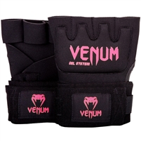 Venum Kontact Gel Glove Wraps - Black/Neo Pink