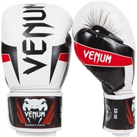 Venum "Elite" Boxing Gloves - White/Red/Black