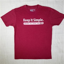 JJPG T-shirt - Keep It Simple - Cardinal with White Print