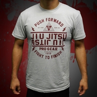JJPG Push Forward T-shirt - Light Gray with Cardinal Design